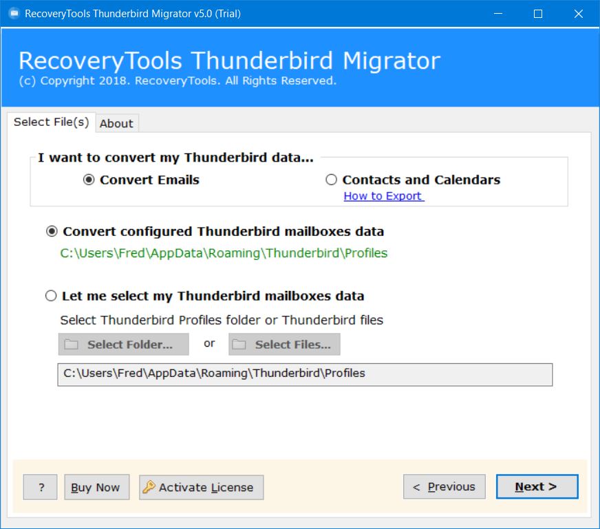 thunderbird mail folder backup