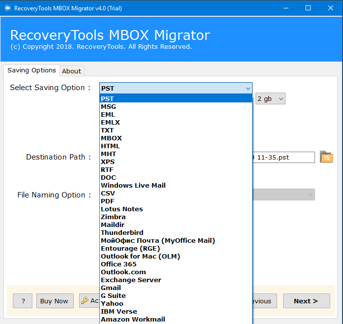 gmail mbox to pst converter