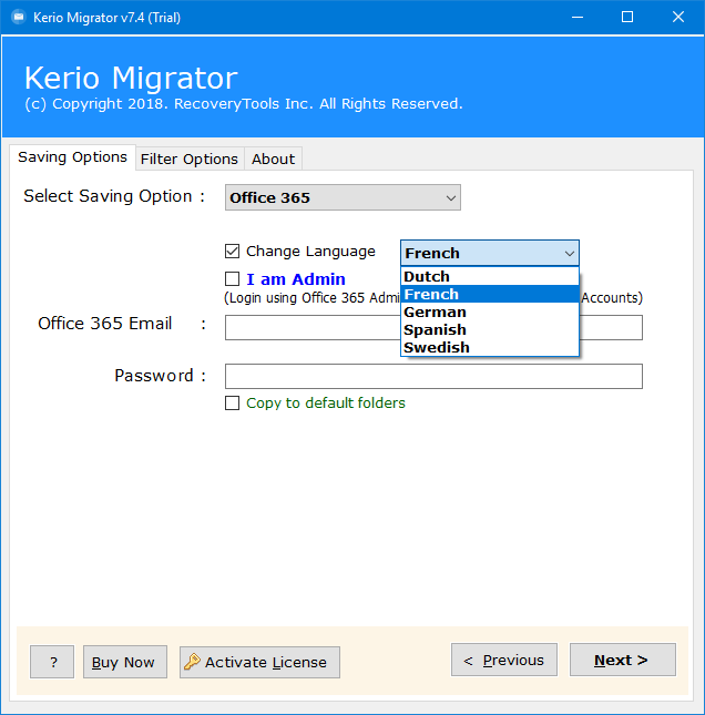 migración de Kerio Connect a Office 365