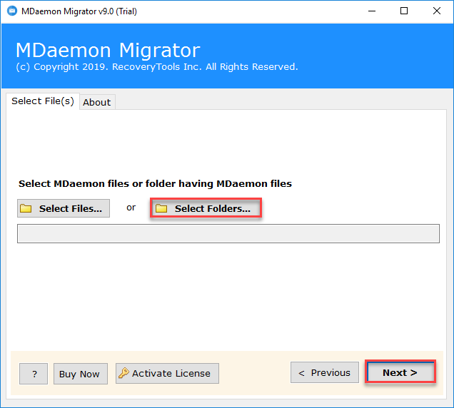 mdaemon export folder setup