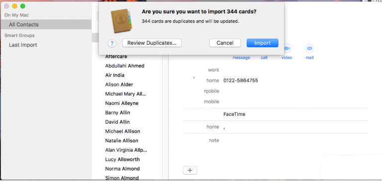 important excel contacts into outlook 2017 for mac
