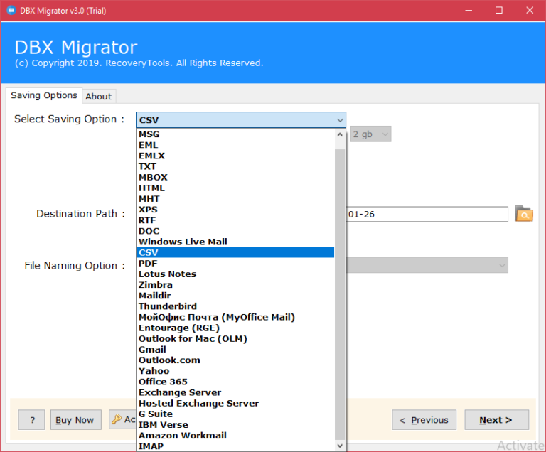 msg to csv converter