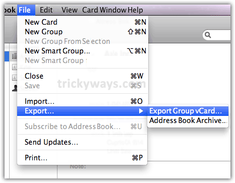 export mac mail contacts