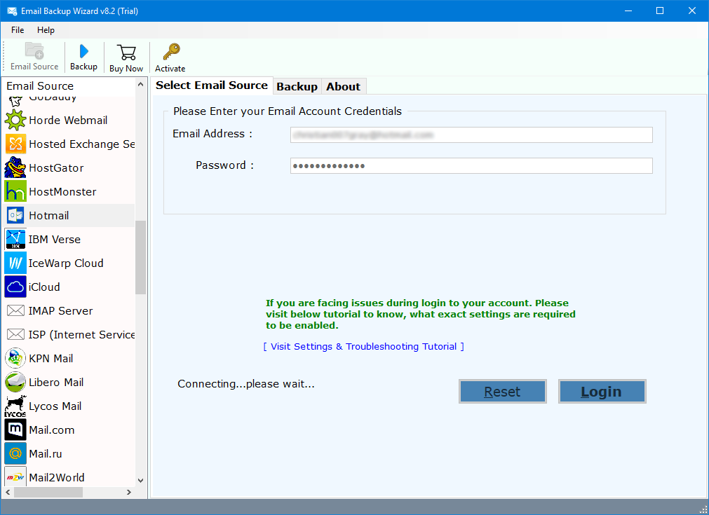 hotmail backup contacts