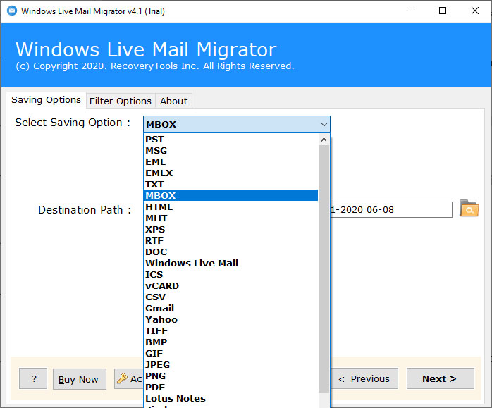 windows live mail convert to imap