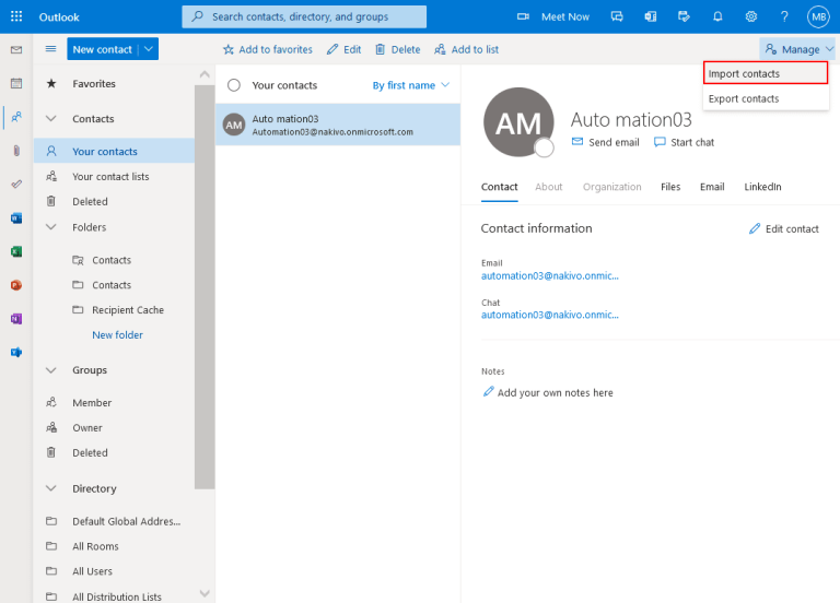 Import iPhone Contacts to Office 365 & Outlook 365 Account!