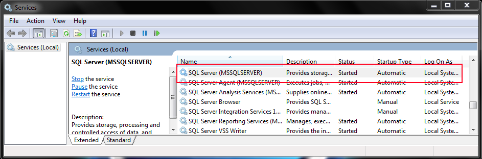 run SQL services
