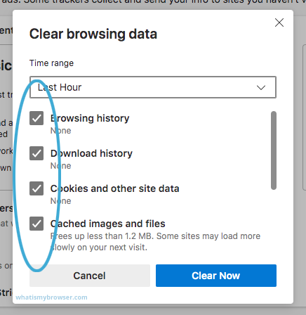 clean browser cache