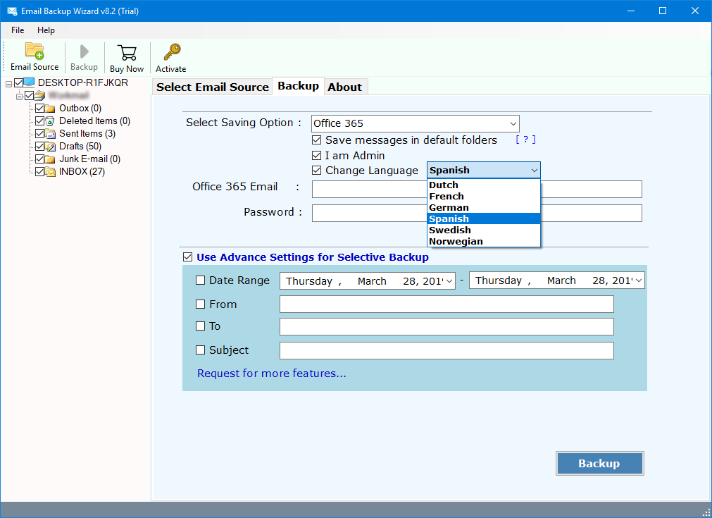 export zimbra webmail email accounts