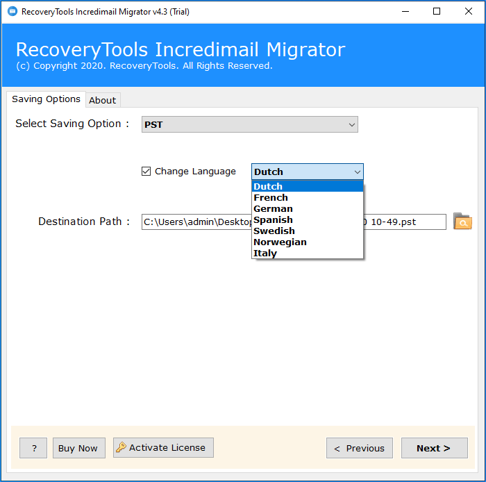 backup incredimail messages